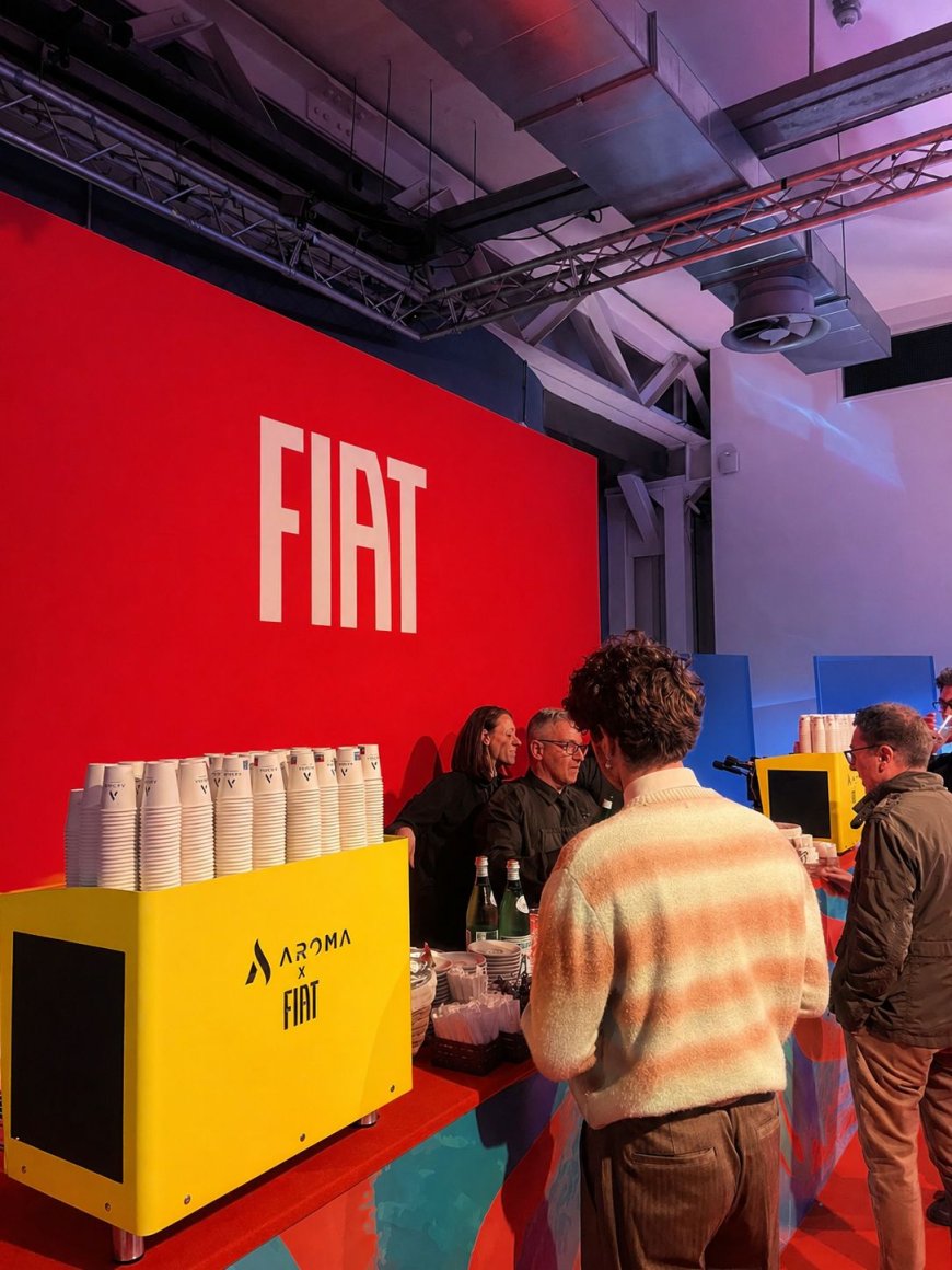 Design e caffè si incontrano: Aroma Macchine lancia la FIAT Edition alla Milano Design Week 2026