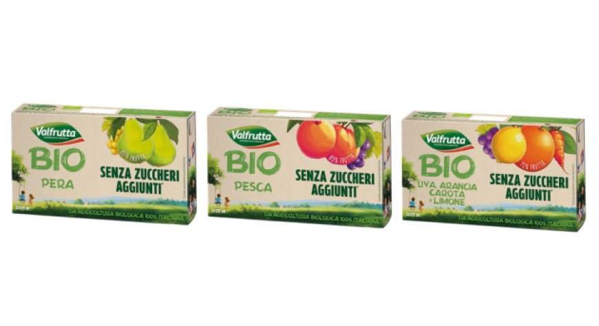 Succhi Valfrutta Bio: arriva il brik da 125 ml senza zuccheri aggiunti
