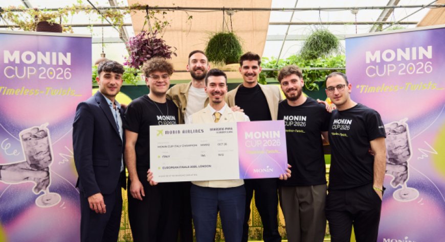 MONIN Cup Italia 2026, Francesco Portesan vince la finale nazionale con il cocktail ''Apple Face''