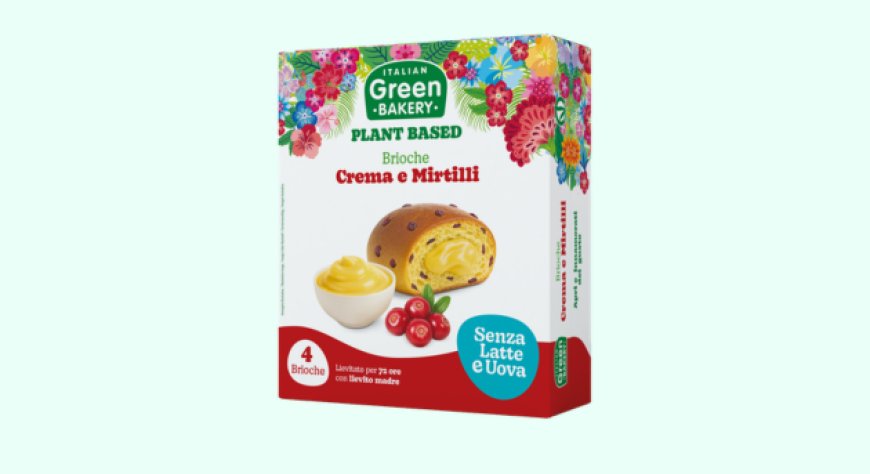 Brioche Crema e Mirtilli Rossi, la proposta plant based di Italian Green Bakery