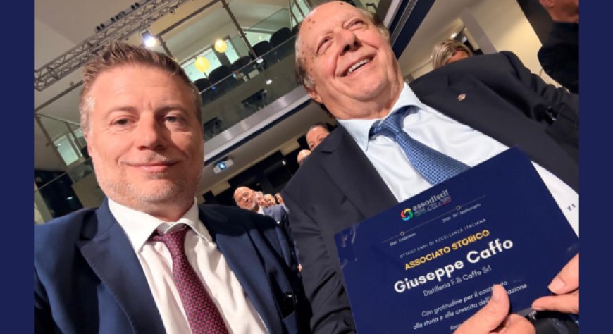 A Pippo Caffo il riconoscimento AssoDistil per l'impegno associativo di una vita