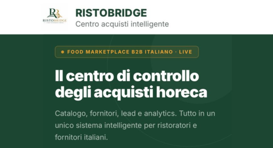 Debutta RISTOBRIDGE, che punta a facilitare la vita dei ristoratori