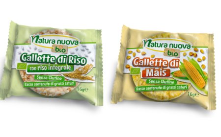 Natura Nuova Bio, arrivano le gallette di mais e riso in monoporzione