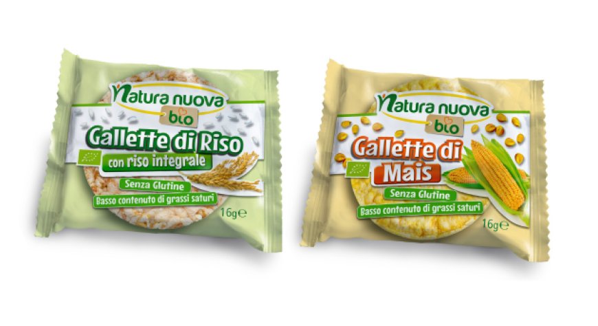 Natura Nuova Bio, arrivano le gallette di mais e riso in monoporzione