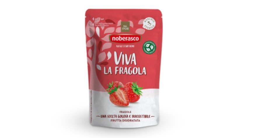 Noberasco Viva la Fragola, lo snack morbido a base di fragole disidratate
