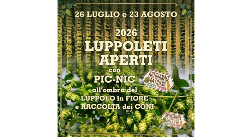 Birraturismo e consumi artigianali: arriva  LUPPOLETI APERTI