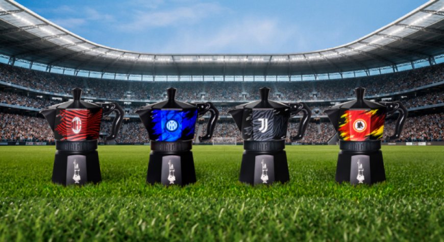 Bialetti incontra il calcio con quattro Moka Express dedicate ai club di Serie A