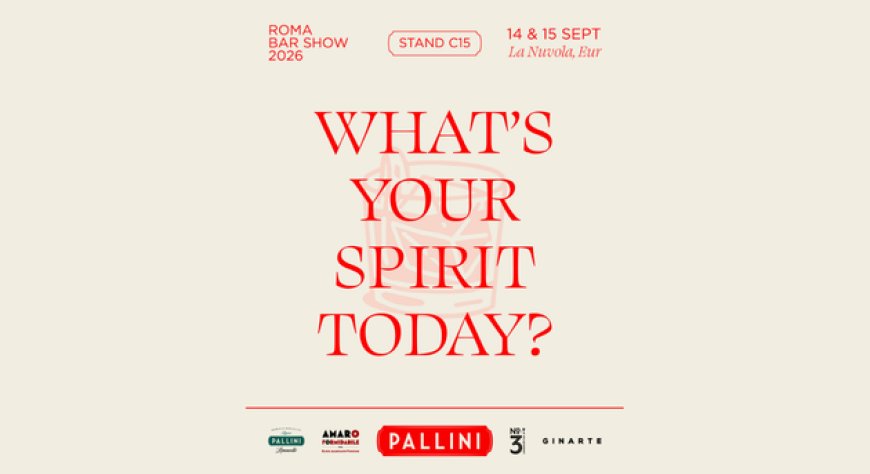 Pallini al Roma Bar Show 2026 tra cocktail, nuovi look e appuntamenti coi bartender