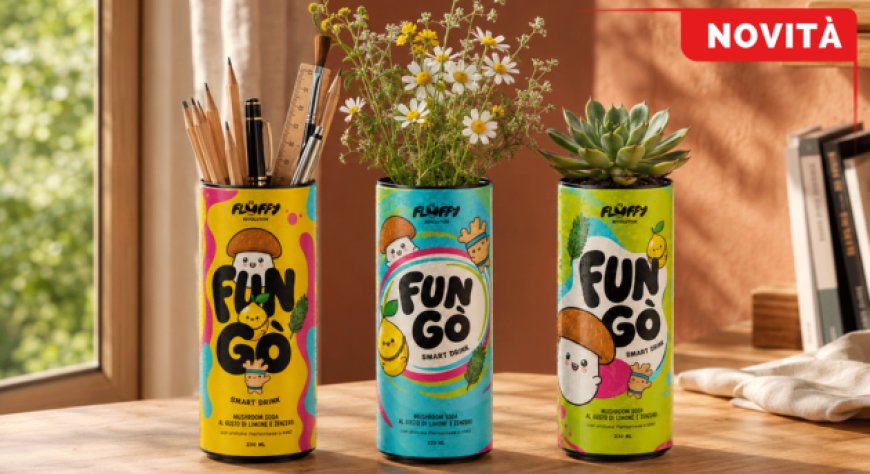 Fluffy Revolution lancia FUN-GÒ, una mushroom soda italiana a base di shiitake