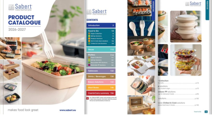 Sabert presenta il catalogo 2026-2027: oltre 800 referenze per il food packaging