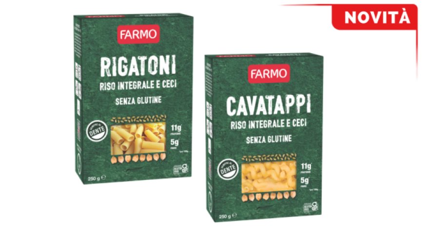 Farmo amplia la gamma gluten free con la Pasta Verde di riso integrale e ceci