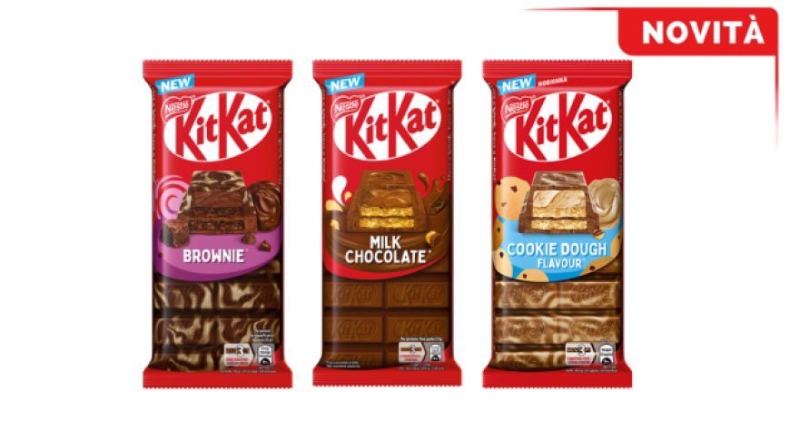 KitKat amplia la gamma delle tavolette ripiene con tre nuovi gusti
