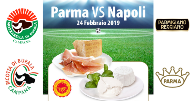 Parma Vs Napoli - Mozzarella di Bufala - Ricotta di Bufala - Parmigiano Reggiano - Prosciutto di Parma