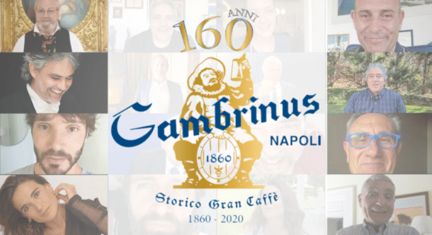 Gran Caffè Gambrinus di Napoli festeggia 160 anni con gli auguri in video dei suoi fan famosi