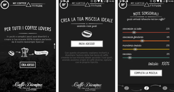 My Coffee Attitude app - Caffè Diemme