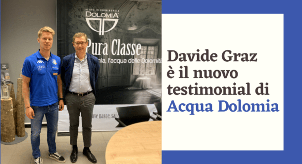 Davide Graz è il nuovo testimonial di Acqua Dolomia