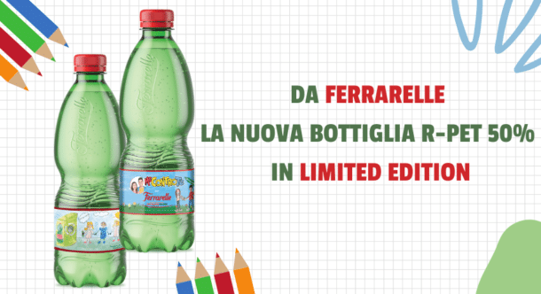 Da Ferrarelle la nuova bottiglia R-PET 50% in limited edition