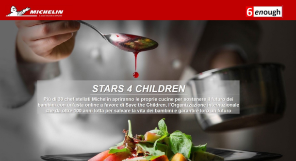 Con l'asta benefica "Stars 4 Children" gli chef stellati Michelin supportano Save The Children