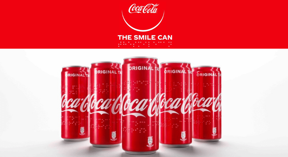 Da Coca-Cola le lattine in edizione limitata con messaggi in Braille