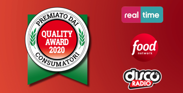 quality award 2020, real time, food network, discoradio